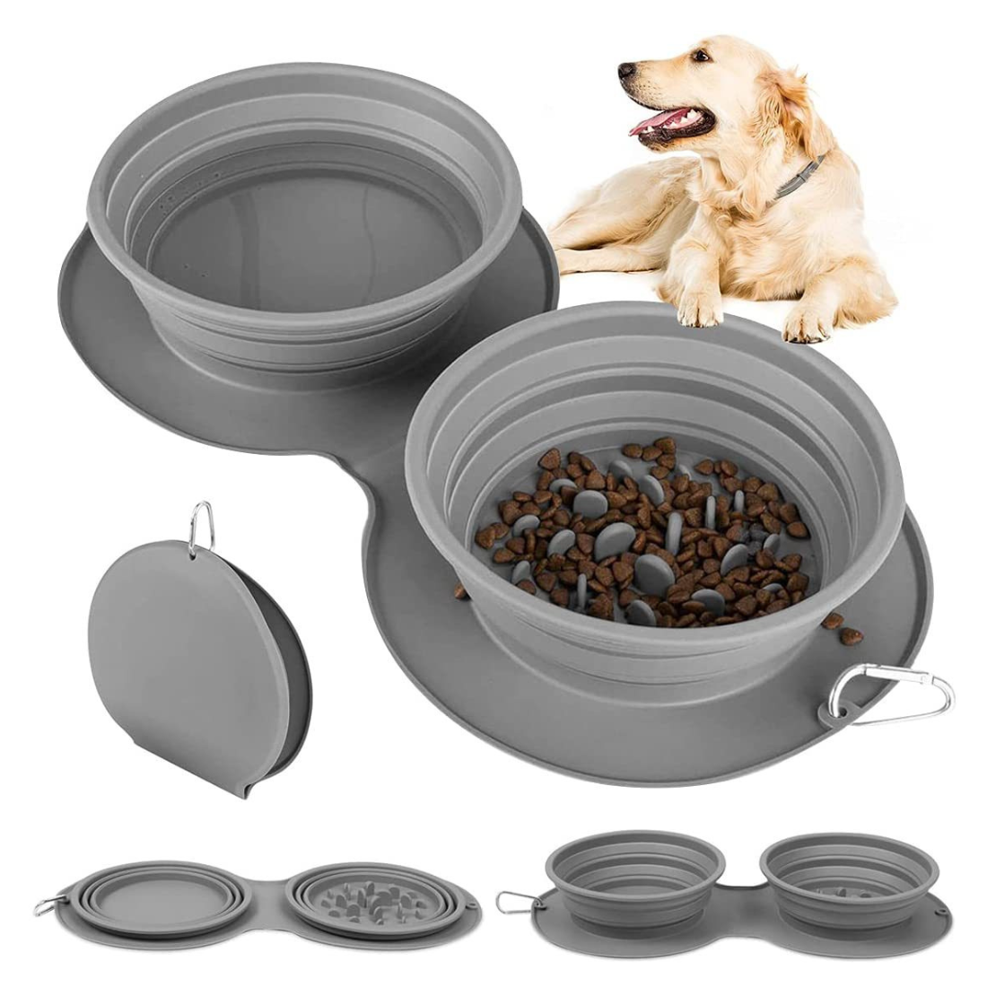 Foldable Silicone Dog Bowl